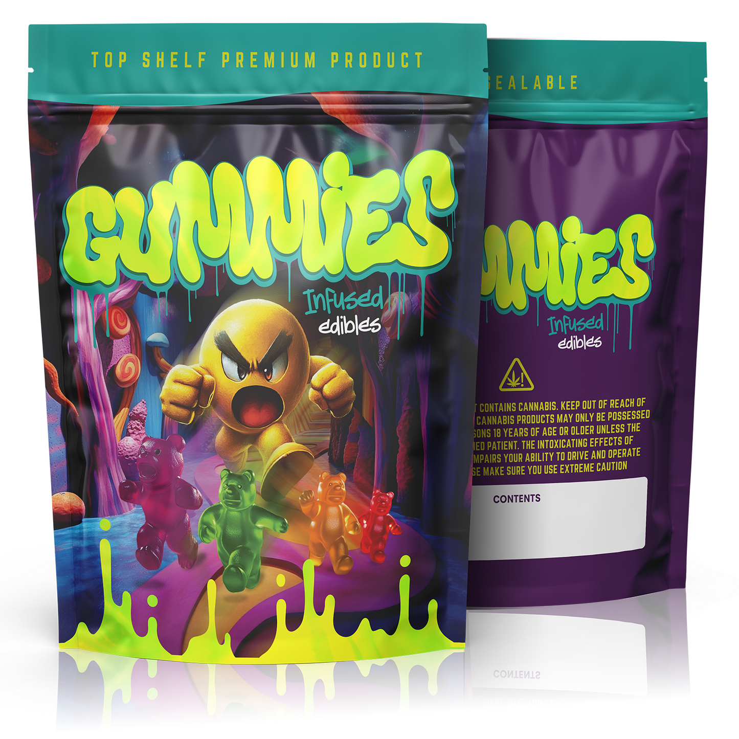 Gummies Mylar Bags (x 100)