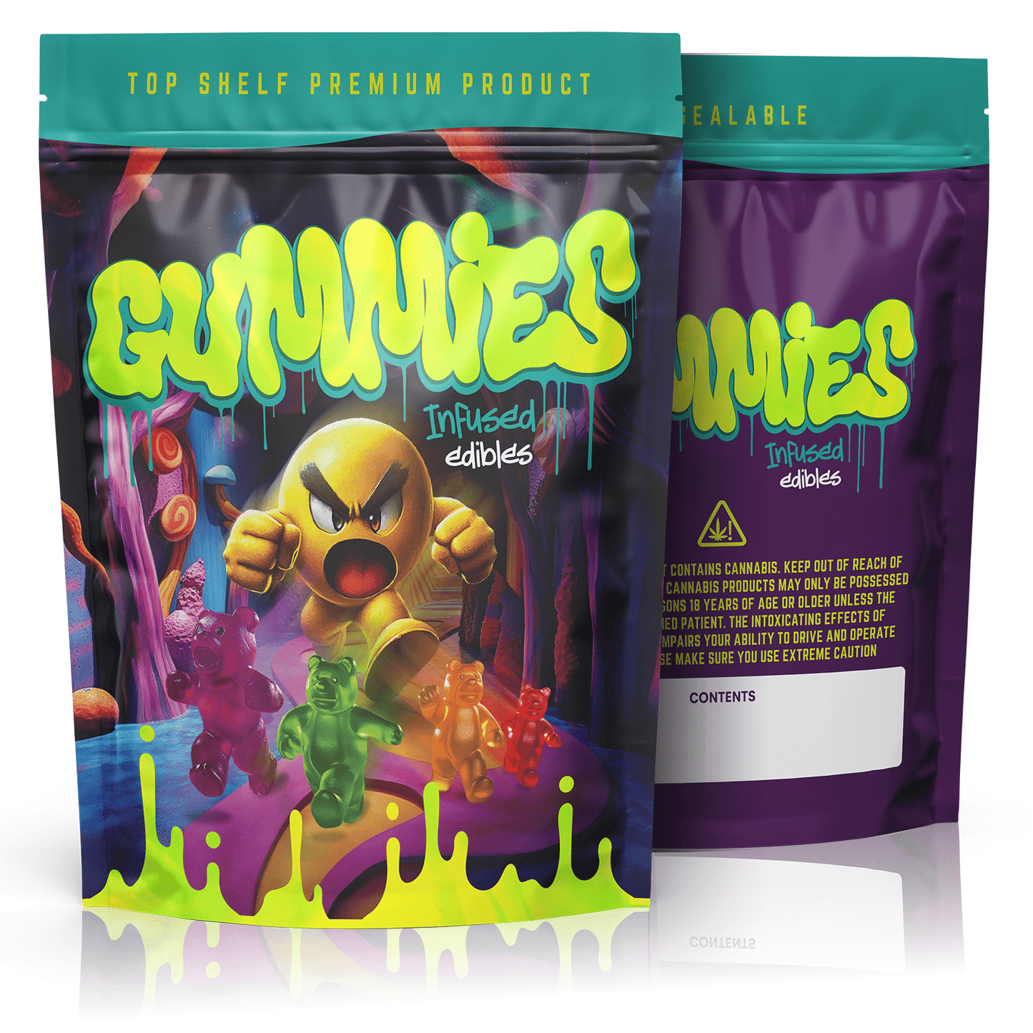 Gummies Mylar Bags (x 100) - Nebula Nugs