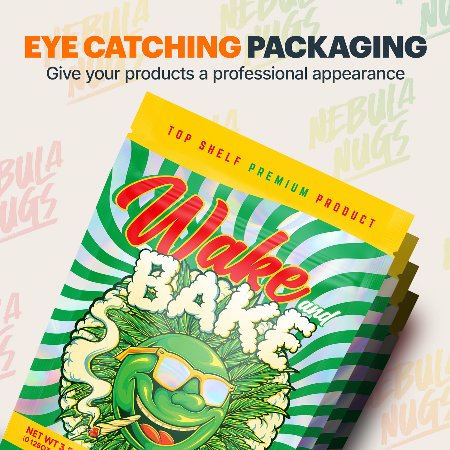 Wake and Bake Mylar Bags (x 100)