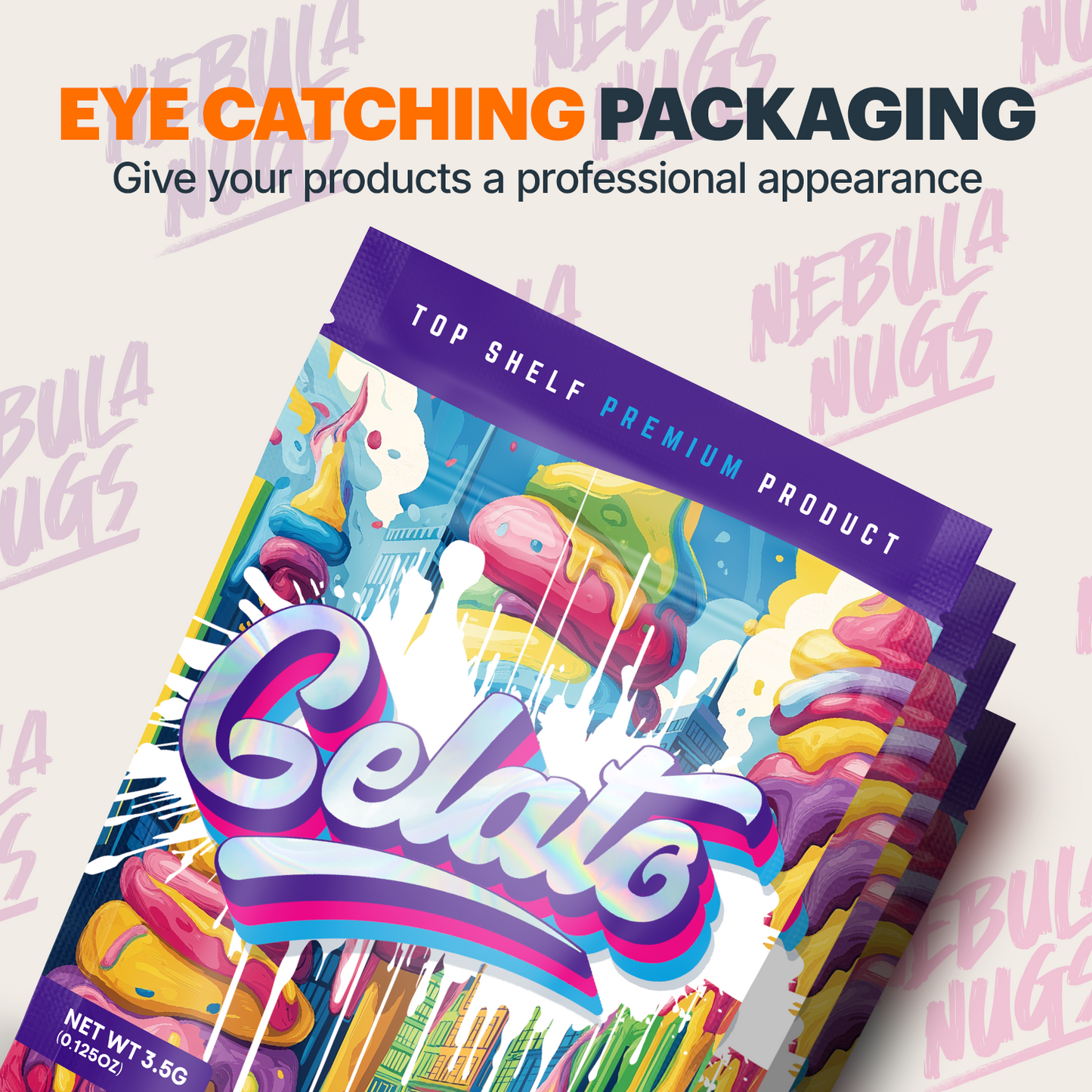 Gelato Mylar Bags (x 100)