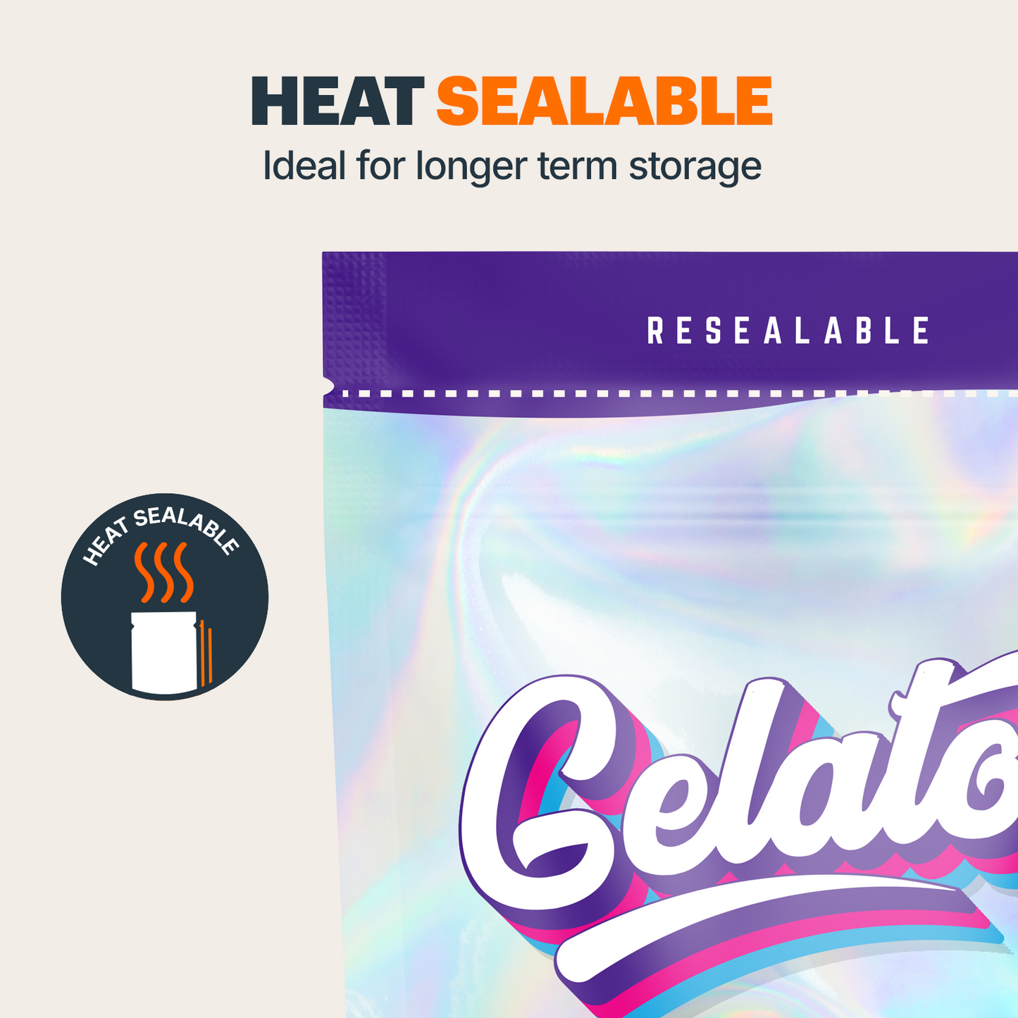 Gelato Mylar Bags (x 100)