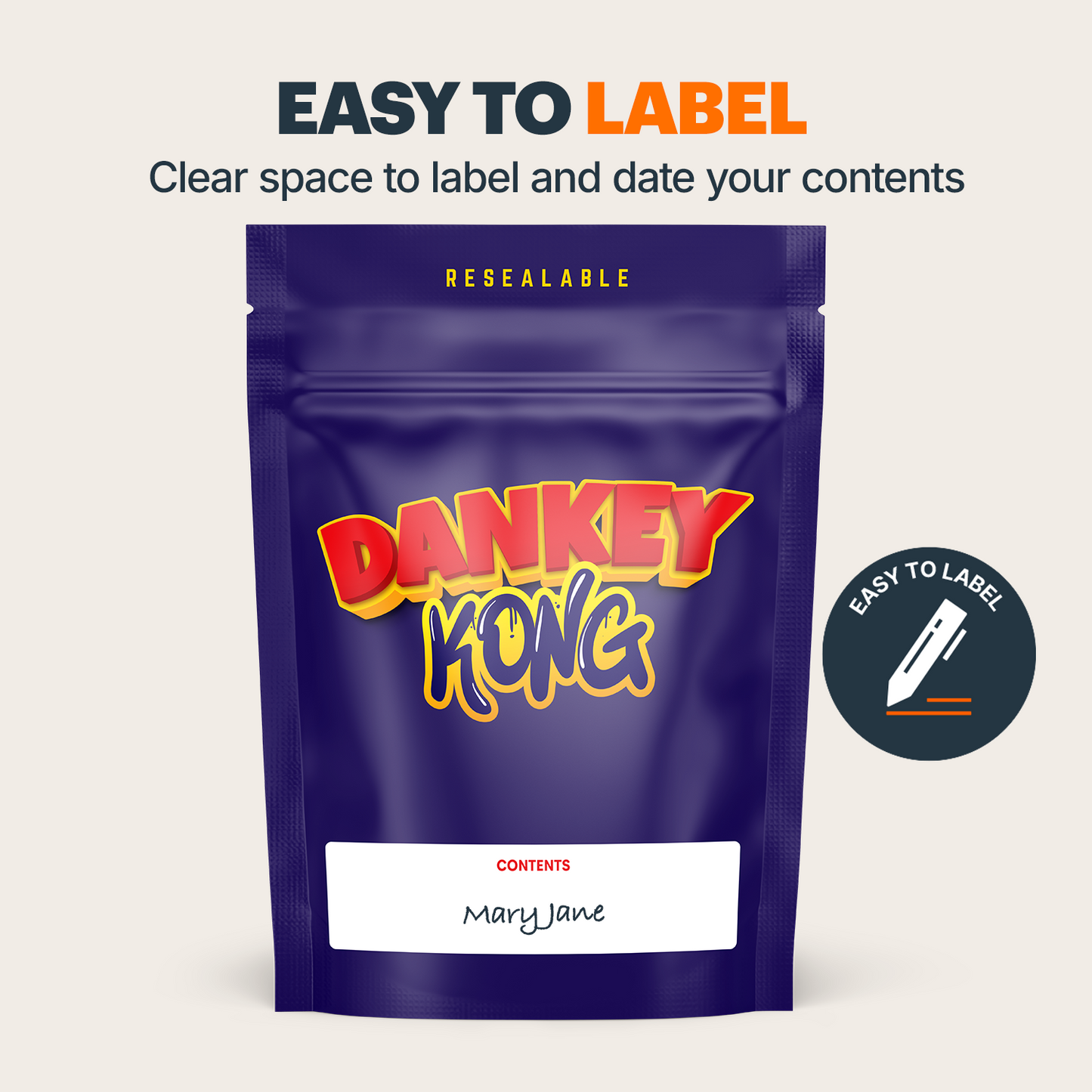 Dankey Kong Mylar Bags (x 100)