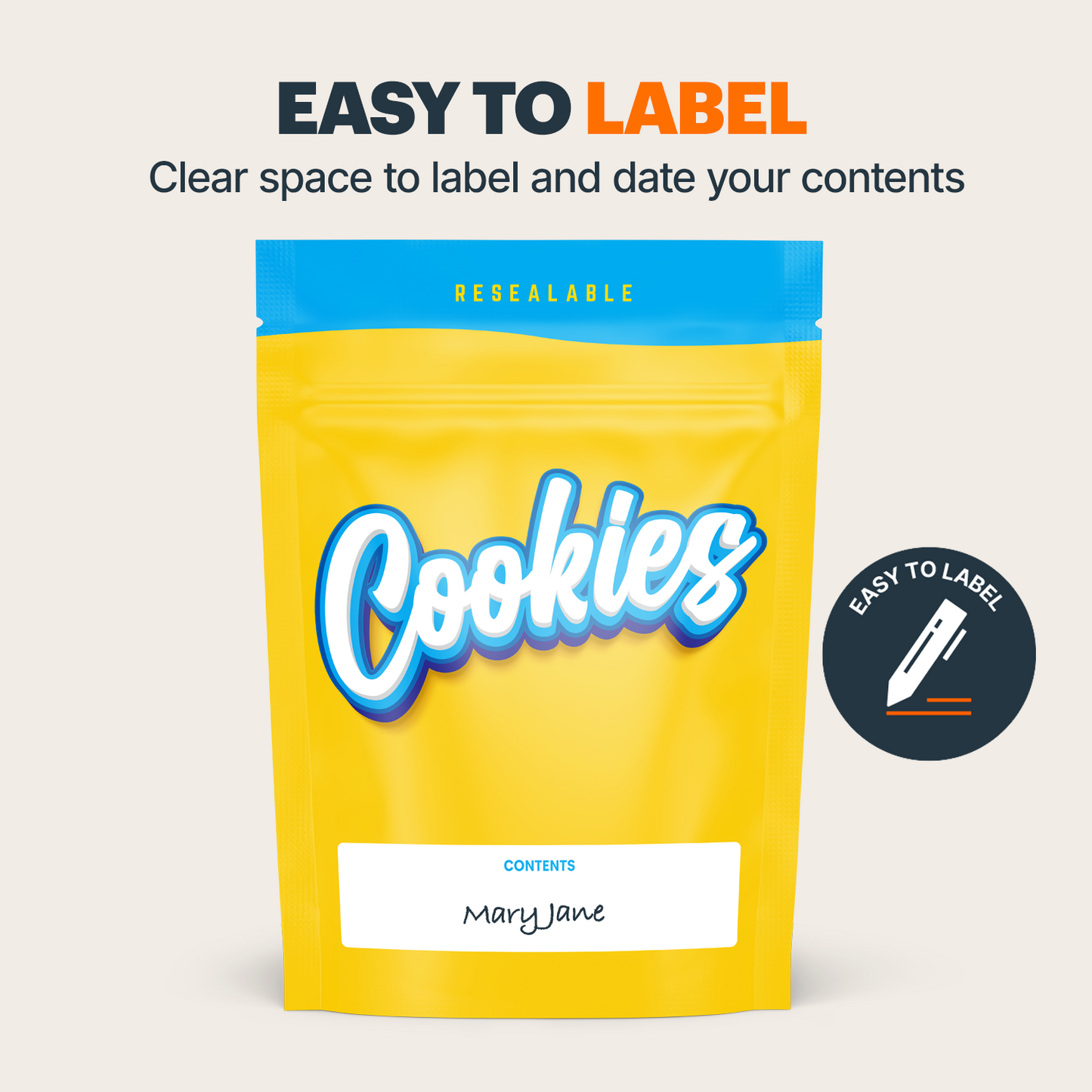 Cookies Mylar Bags (x 100)