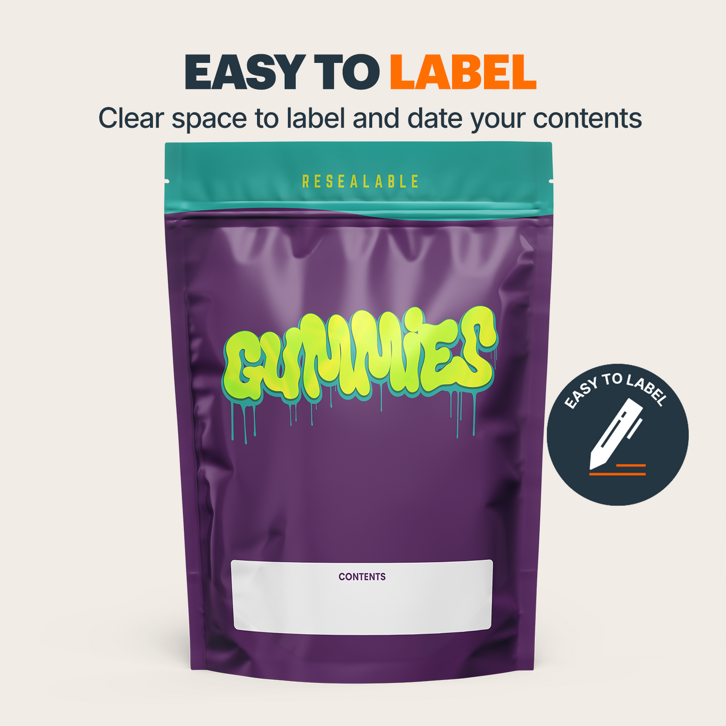 Gummies Mylar Bags (x 100)