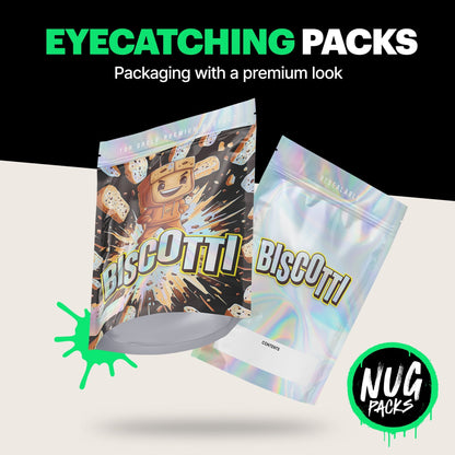 Biscotti Mylar Bags (x 100) - Nebula Nugs