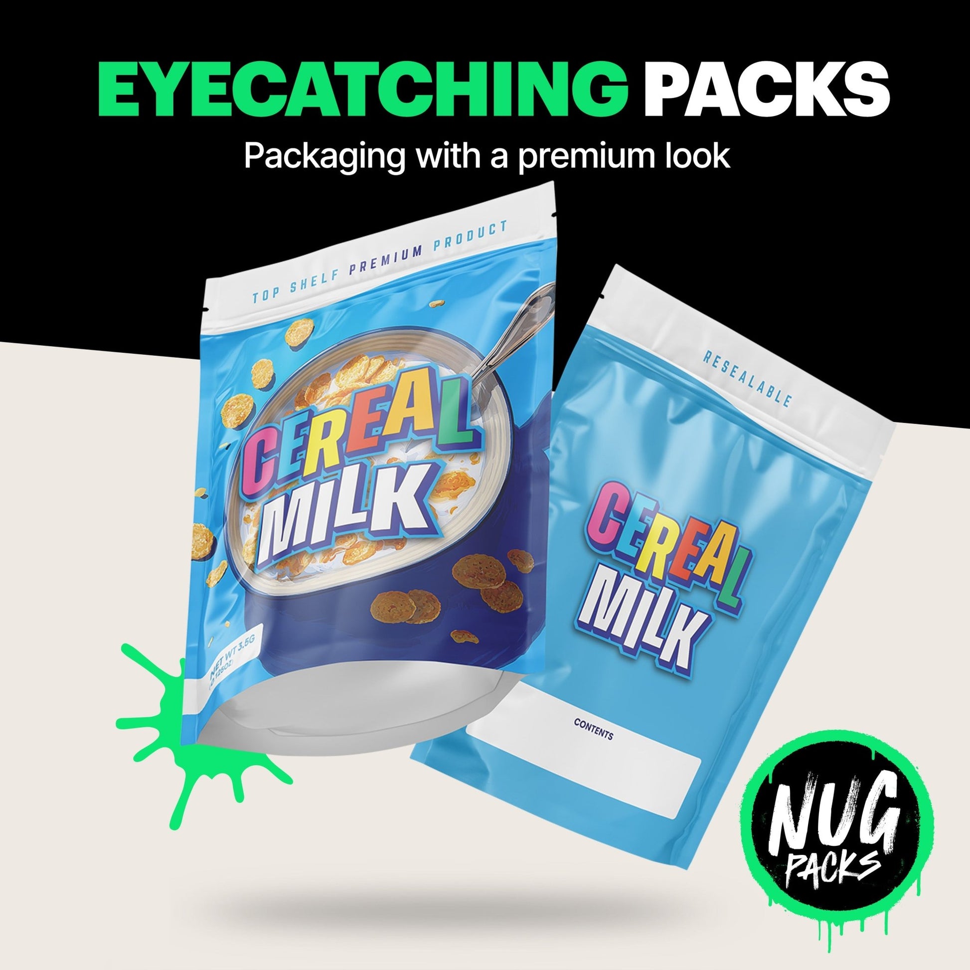 Cereal Milk Mylar Bags (x 100) - Nebula Nugs