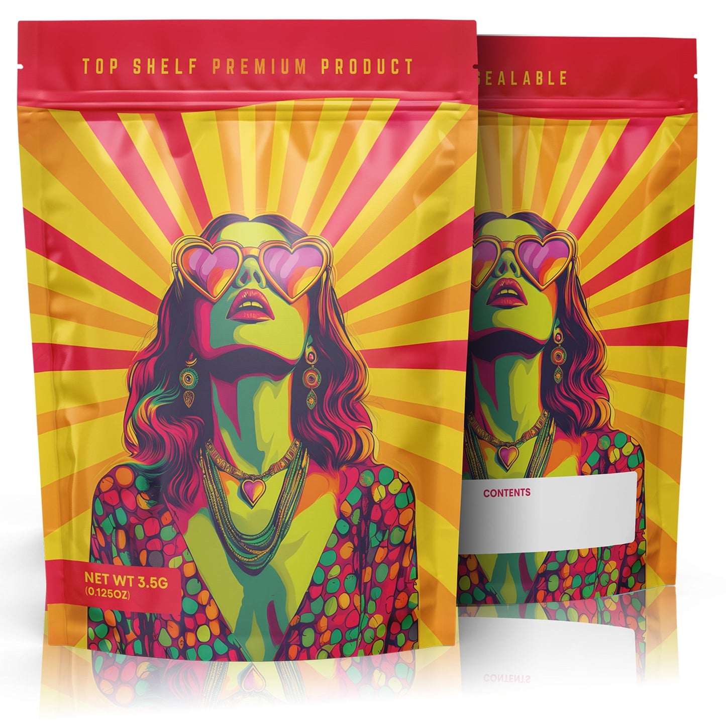 Hippy Mylar Bags (x 100) - Nebula Nugs