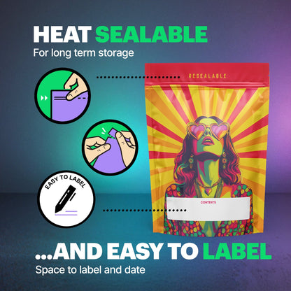 Hippy Mylar Bags (x 100) - Nebula Nugs