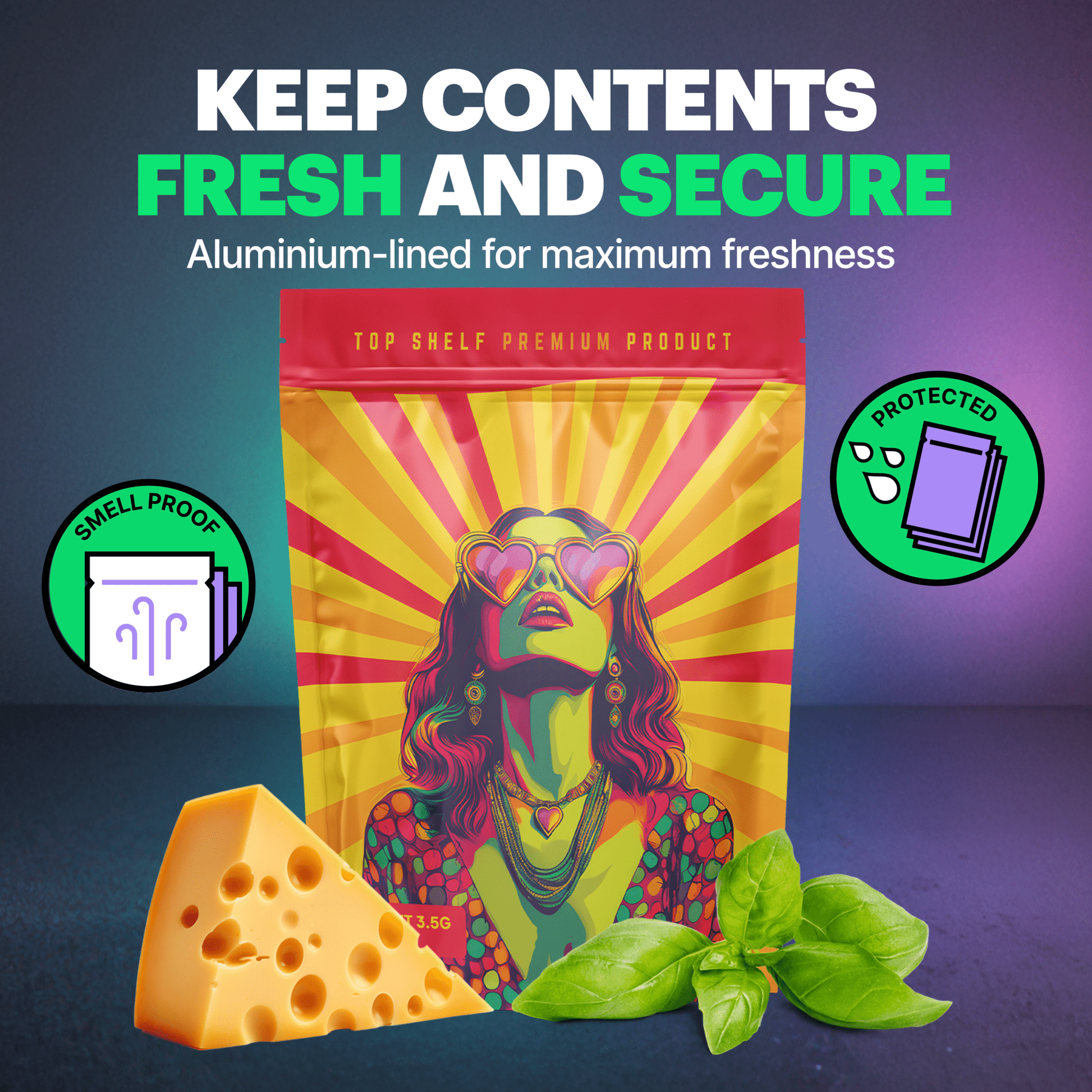 Hippy Mylar Bags (x 100) - Nebula Nugs