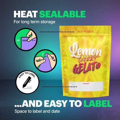 Lemon Cherry Gelato Mylar Bags (x 100) - Nebula Nugs
