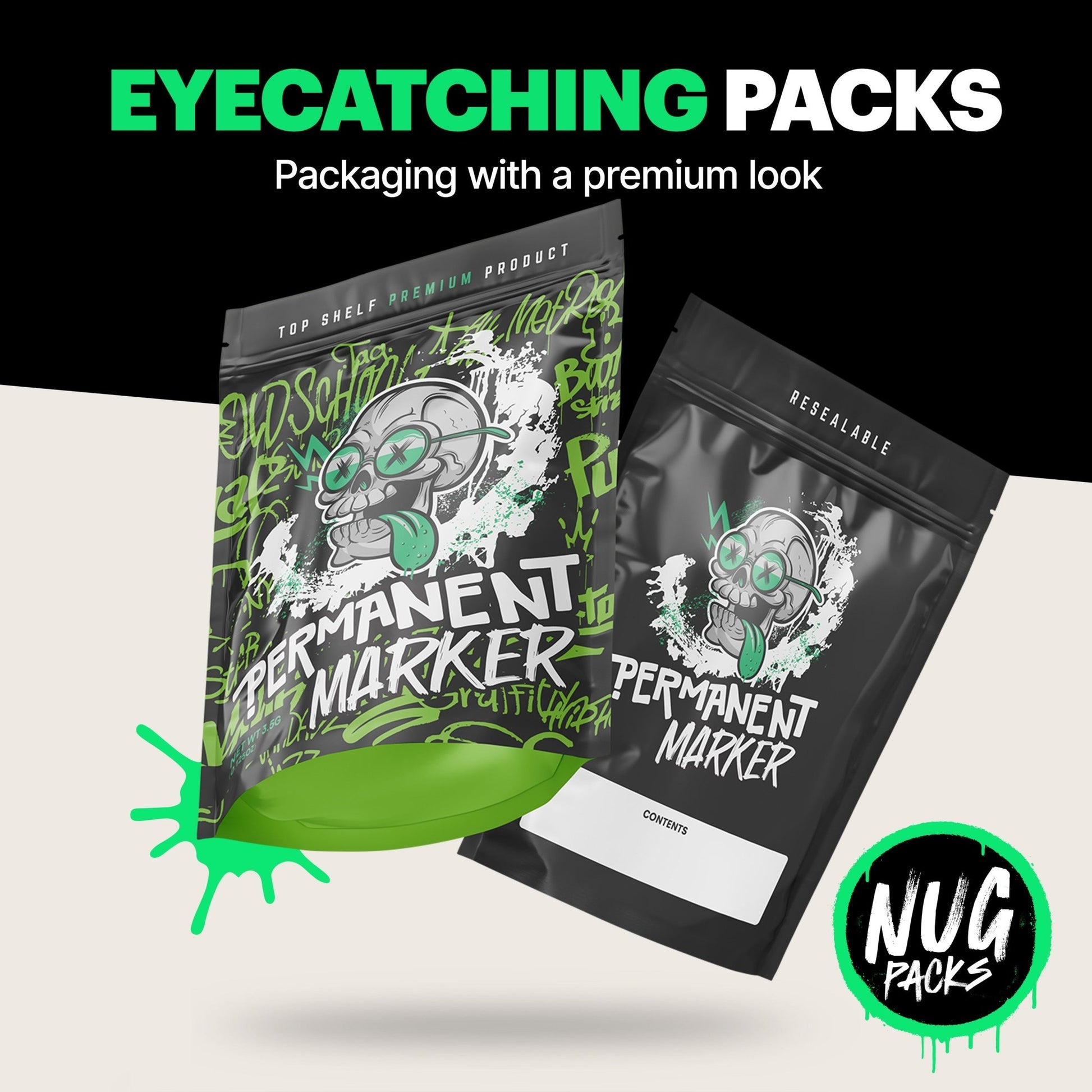 Permanent Marker Mylar Bags (x 100) - Nebula Nugs
